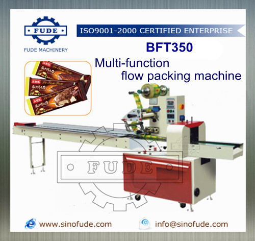 Flow packing machine