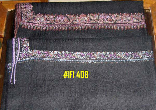 Pashmina Sozini Shawls - Cashmere, 70x100 cm, Black | Hand-Embroidered, Soft Texture, Warmth, Elegant Design, Handcrafted