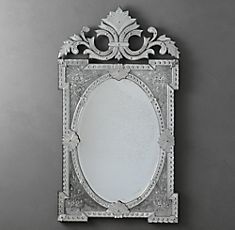 ROCOCO FLORAL ETCHED MIRROR