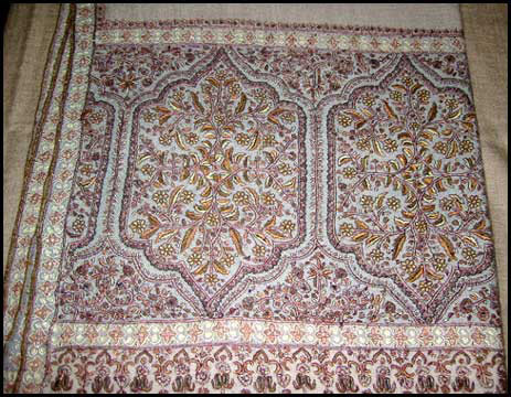Pashmina Plain Work - Cashmere Wool 70x180 cm Beige | Soft Texture, Embroidered Finish, Elegant Design, Warmth