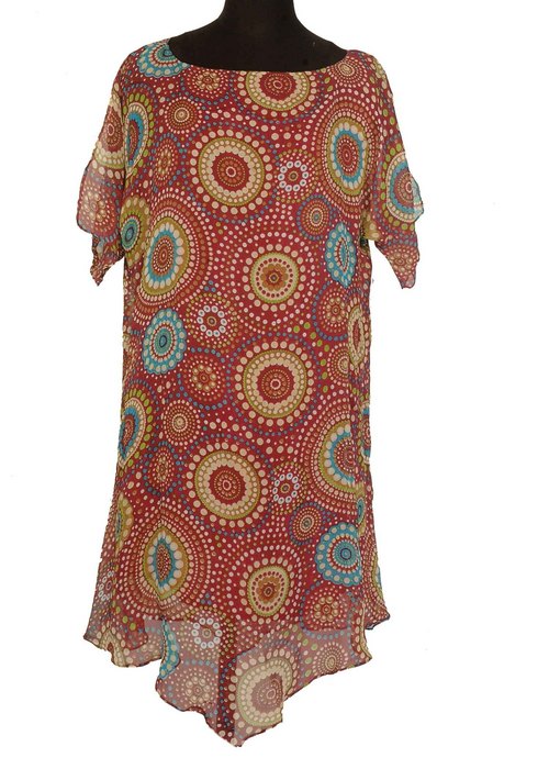 Skin Printed Goargette Kaftan for Ladies