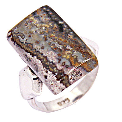 Latest Agate Gemstone Silver Ring Jewellery