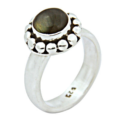 Designer Labradorite gemstone Silver Ring