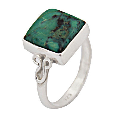 Vintage Turquoise Gemstone Silver Ring 