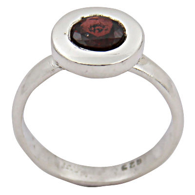Top Quality Jewelry Garnet Silver Ring