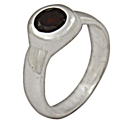 Handmade Garnet Gemstone Silver ring