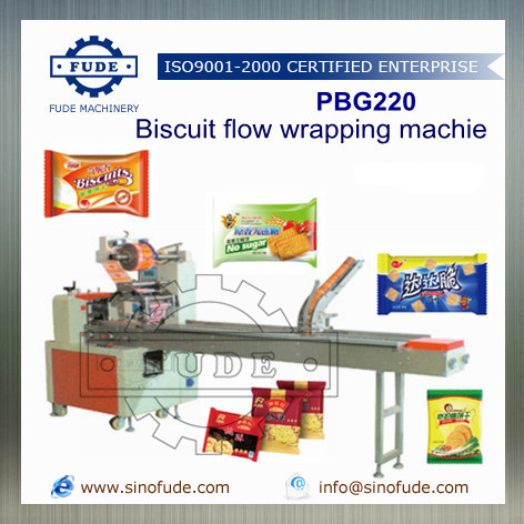 Biscuit flow wrapping machine