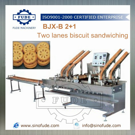 Two Lanes Biscuit Sandwiching Machine By SHANGHAI FUDE MACHINERY MANUFACTURING CO., LTD.