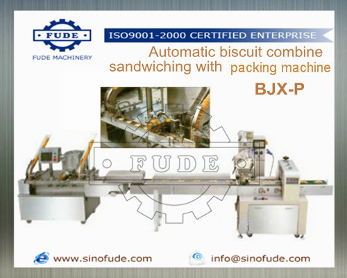 Automatic biscuit combine sandwiching with packing machine