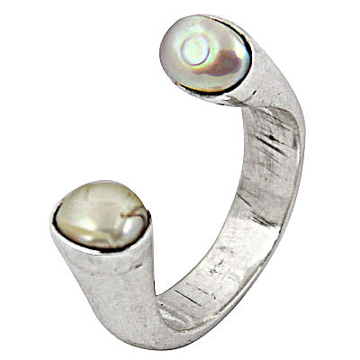 Pearl Gemstone Silver Ring