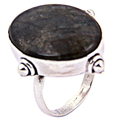 Attention Labradorite Gemstone Silver Ring