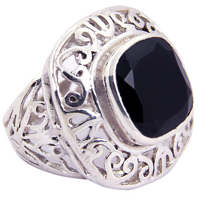 Traditional Black Onyx Gemstone Silver Jewellery