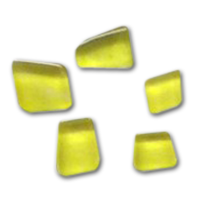 Craft Material - Glass, Varied Size, Yellow | Versatile Craft, Easy to Use, Durable, Unique Designs, Bright Colors, 6 Pieces Bag