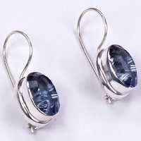 New Extra Shine Mystic Quartz Gemstone Silver Earrings