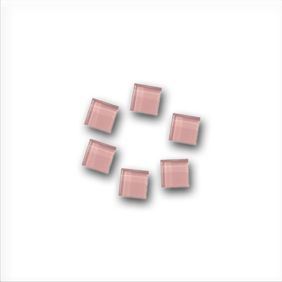 Craft Material - Glass 10x10mm Square Pink, Versatile Durable Aesthetic Precise Easy Use