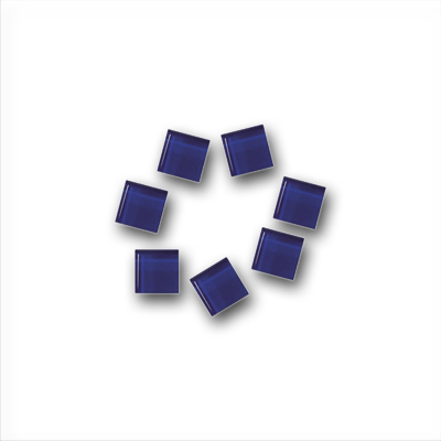 Craft Material - Glass 10x10mm Dark Blue Square Versatile Durable Precise Cuts Vibrant Colors 8 Pieces
