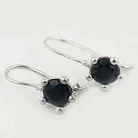 Nightlife Black Onyx Gemstone Silver Earrings