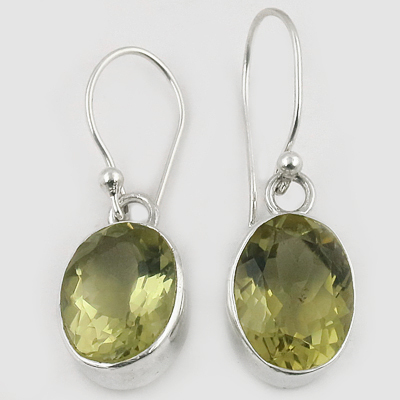 Festive Jewelry Citrine Gemstone Silver Earrings