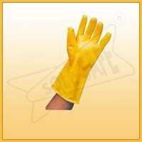 Pvc Hand Gloves - Superior Quality Chemical Resistant Pvc, 12" To 22" Length, Washable Yellow Full Finger Design | Reliable Grip, Durable, Multi-size Options For Chemical Industries And Laboratories