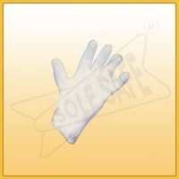 Cotton Hosiery Gloves - 12" To 18" Size, White, Full Finger, Washable, Comfortable, Elastic Wrist, Daily Life Usage, Durable Double Layer