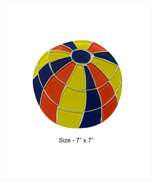 Swimming Pool Murals - Ceramic 7" x 7", Yellow Sphere | Vibrant Colors, Durable Material, Glossy Finish, Easy Installation