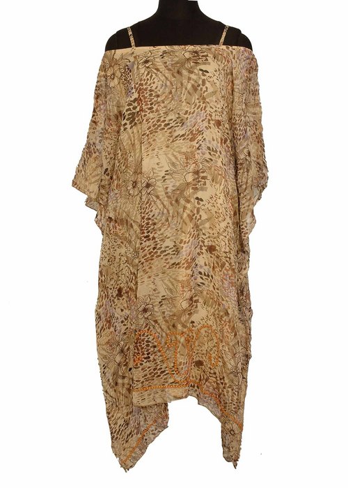 Fashionable Animal Printed Long Kaftan for Ladies