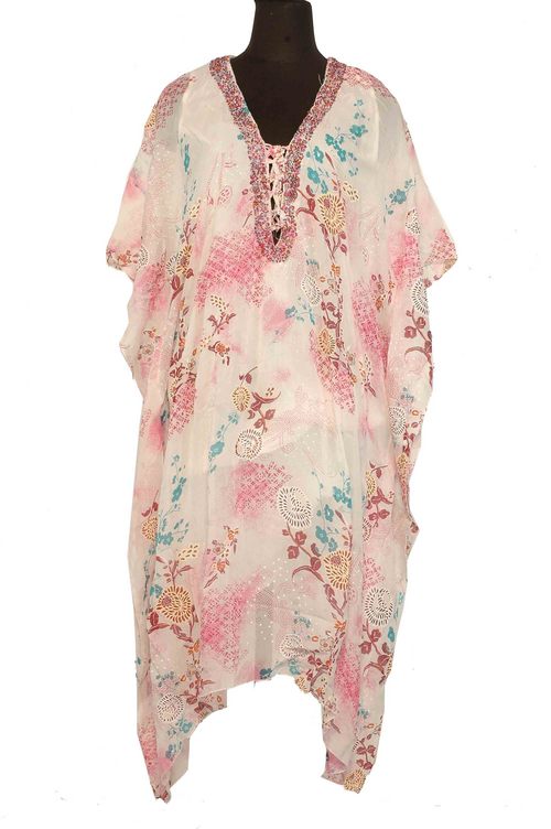 Long Designer Floral Printed Kaftan for Ladies