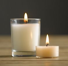 TEALIGHTS (SET OF 12) - Wax and Glass, Off-White, 4-6 Hour Burn Time | Ambient Lighting, Relaxing Ambiance, Event Decor