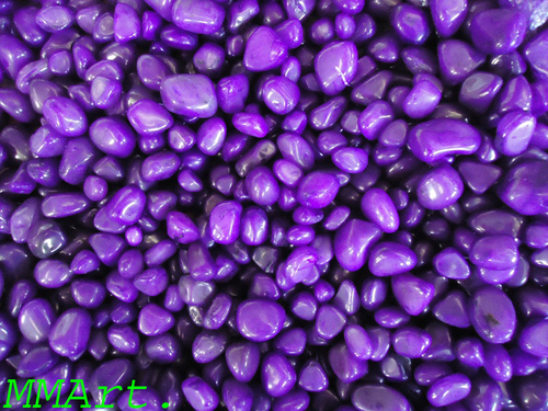 Purple coloured pebble