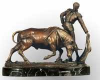Bronze Bullfight Statue