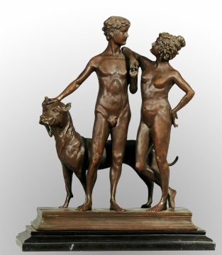 Bronze Royal nude statue
