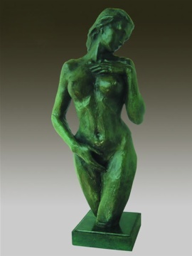 Bronze modern nude woman
