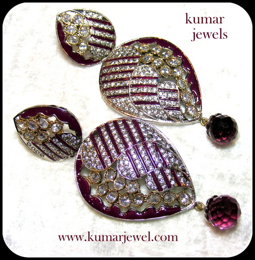 Antique enamel earring.