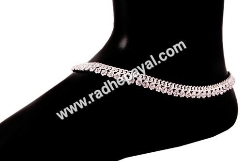 Baby Silver Payal - Shape: Textured/Patterned