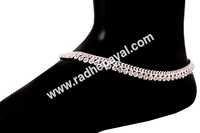 Baby Silver Payal - Shape: Textured/patterned