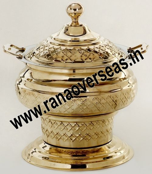 Golden Brass Food Serving Chafing Dish