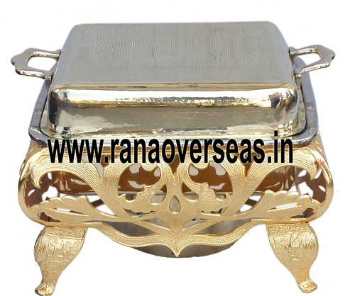 Golden Brass Rectangle Chafing Dish