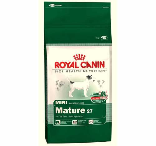 ROYAL CANIN MINI MATURE - 2kg, 8kg | Small Kibble, Natural Flavors, Senior Dogs 8+ Years, Weight Control, Tartar Reduction