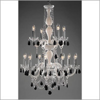 Antique Brass Crystal Chandelier
