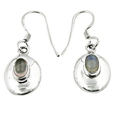 Stylish 925 Sterling Silver Earrings With Rose Quartz