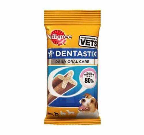 Pedigree Dog Treat Denta Stix 75g - Brown, Low Fat, Sugar Free | Tartar Reduction, Dental Health, Small Dogs