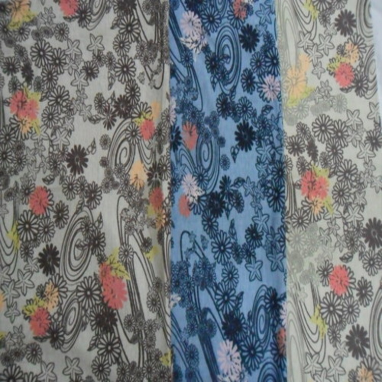 Discharge Print Fabric - Soft Cotton Blend, Vintage Distressed Look - Unique Bleached Patterns for Fashion and Home Decor