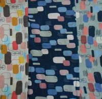 Pigment Printed Fabric - Cotton Blend Material, 58 Inches Wide, Vibrant Multi-colored Patterns - Ideal For Home Decor And Apparel