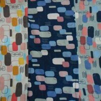 Pigment Printed Fabric - Cotton Blend Material, 58 Inches Wide, Vibrant Multi-colored Patterns - Ideal For Home Decor And Apparel