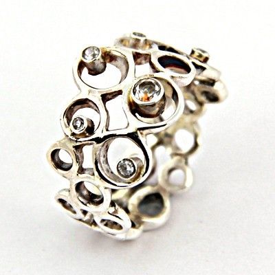 Festive Jewelry Cubic Zirconia Gemston Silver Ring