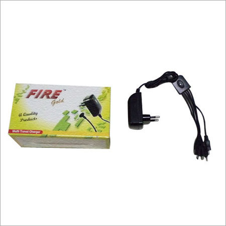 Multi Travel Charger - ABS Plastic 60x40x25mm Black, Multiple Connectors, 5V 1A Output, Compact Design, Low Power Consumption, Long Life