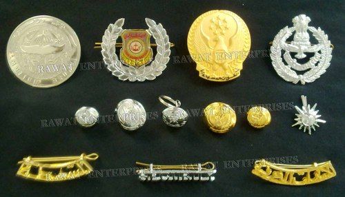 Wooden With Leather Metal Badges And Pins