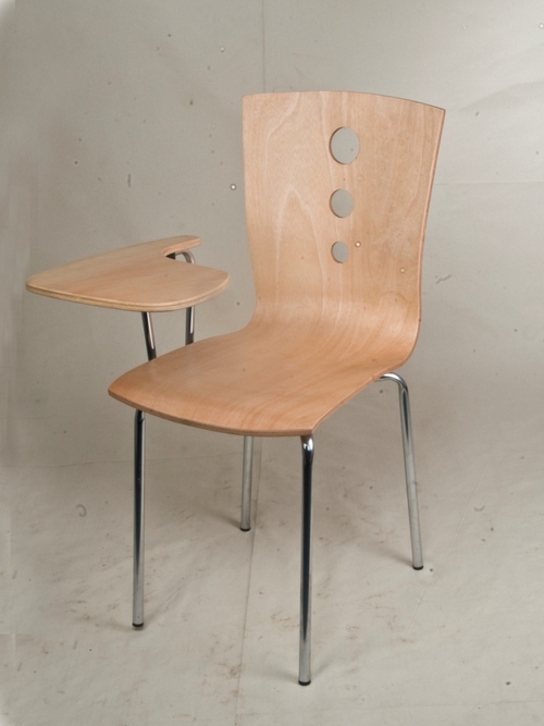 Wooden Shell Tablet Chair