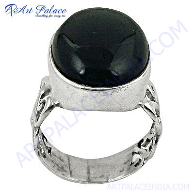 New Arrival Black Onyx Gemstone Silver Ring