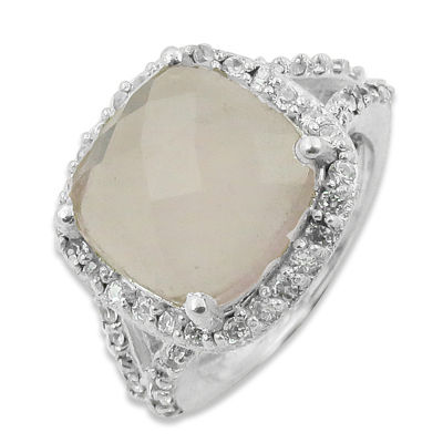 Romantic Rose Quartz Gemstone Silver ring